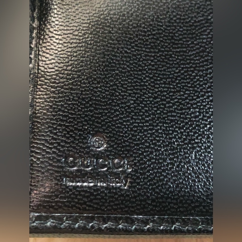 Gucci Vintage Black Leather Wallet with Unbranded Crossbody Strap - Picture 5 of 14
